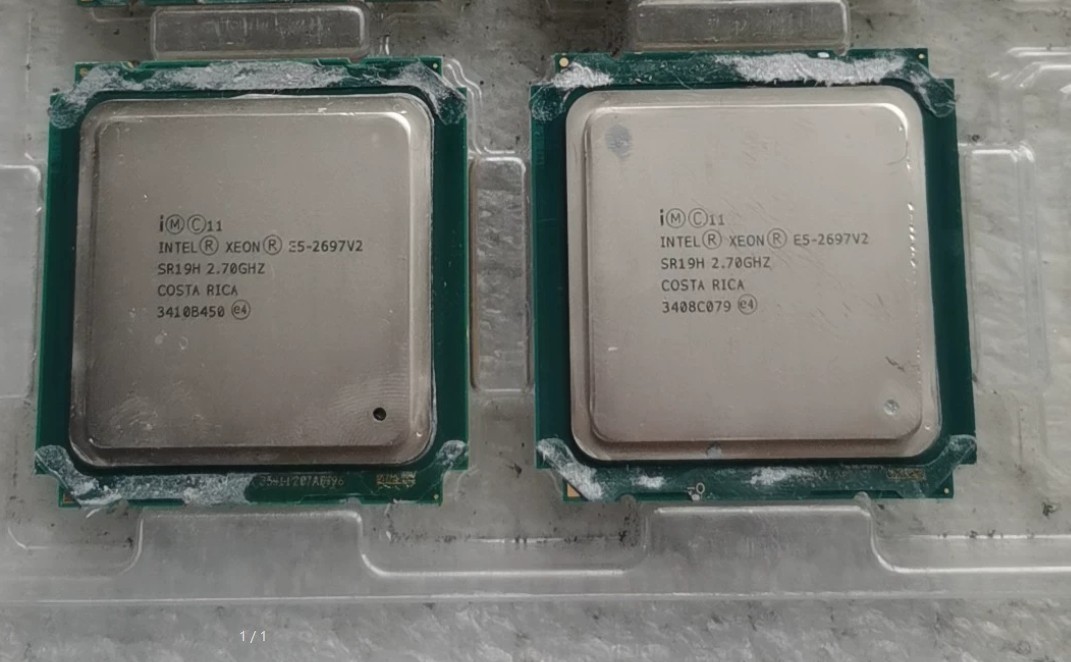 2PCS Intel Xeon E5-2697v2 12 core 24 threads 2.7GHz 1211 socket SR19H  130W CPU