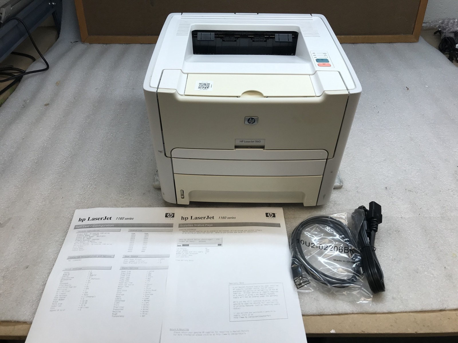 HP LaserJet 1160 Workgroup Laser Printer 19043 Page Count Low Toner - Tested