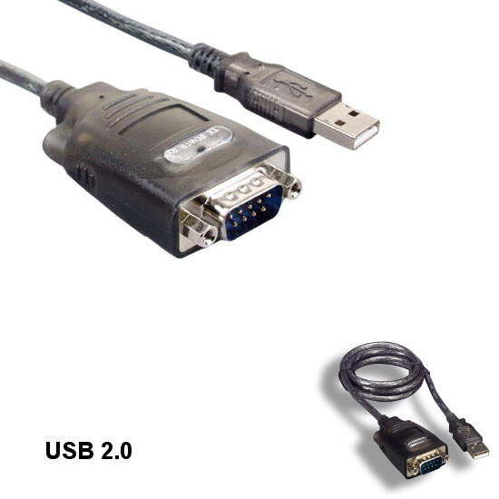 10PCS Grey 3' USB 2.0 Type A to DB9 Serial Adapter Cable Sync Transfer Data