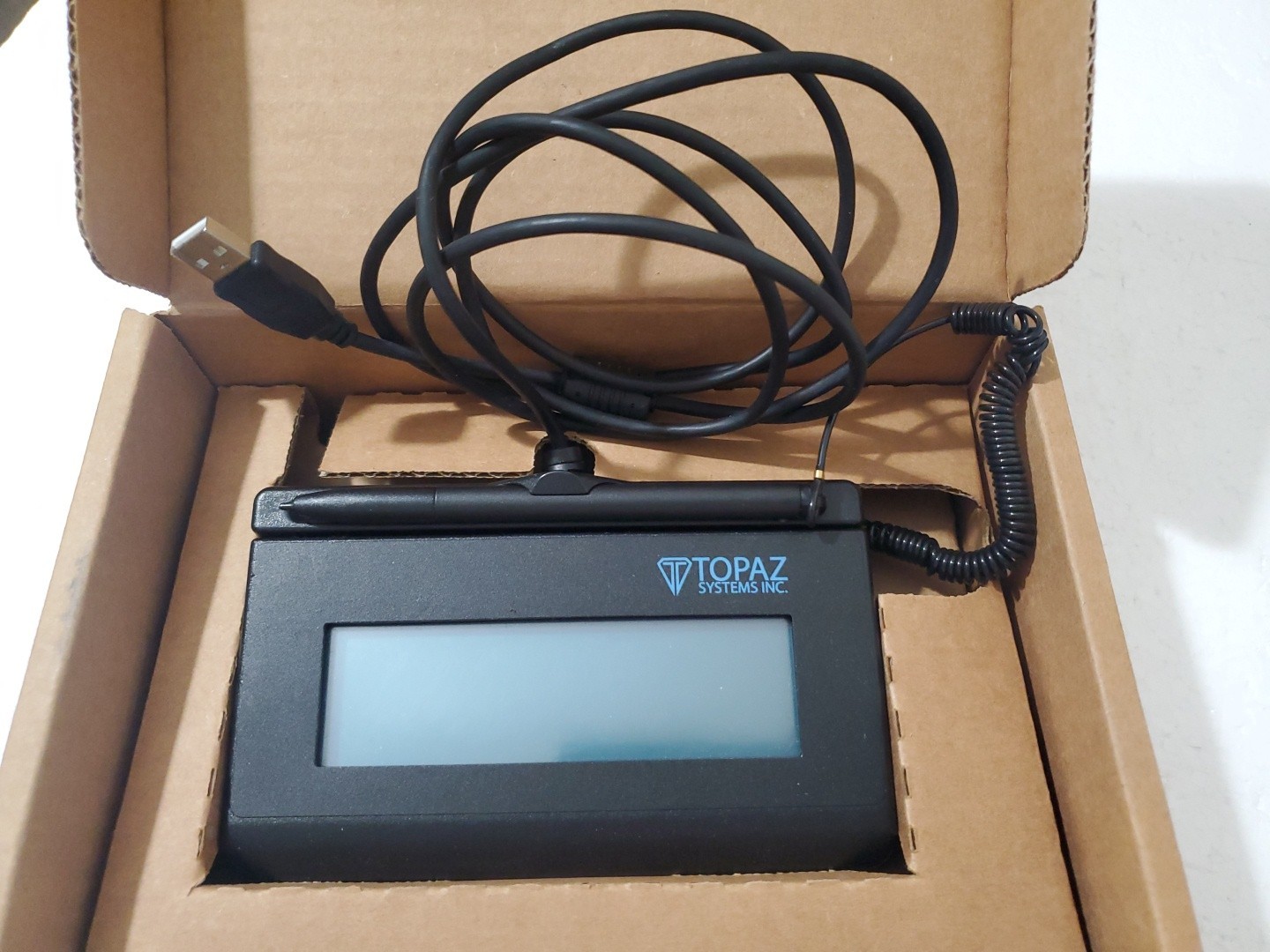 TOPAZ T-LBK460-HSB-R SIGLITE 1X5 LCD SIGNATURE PAD BACKLIT USB *READ*