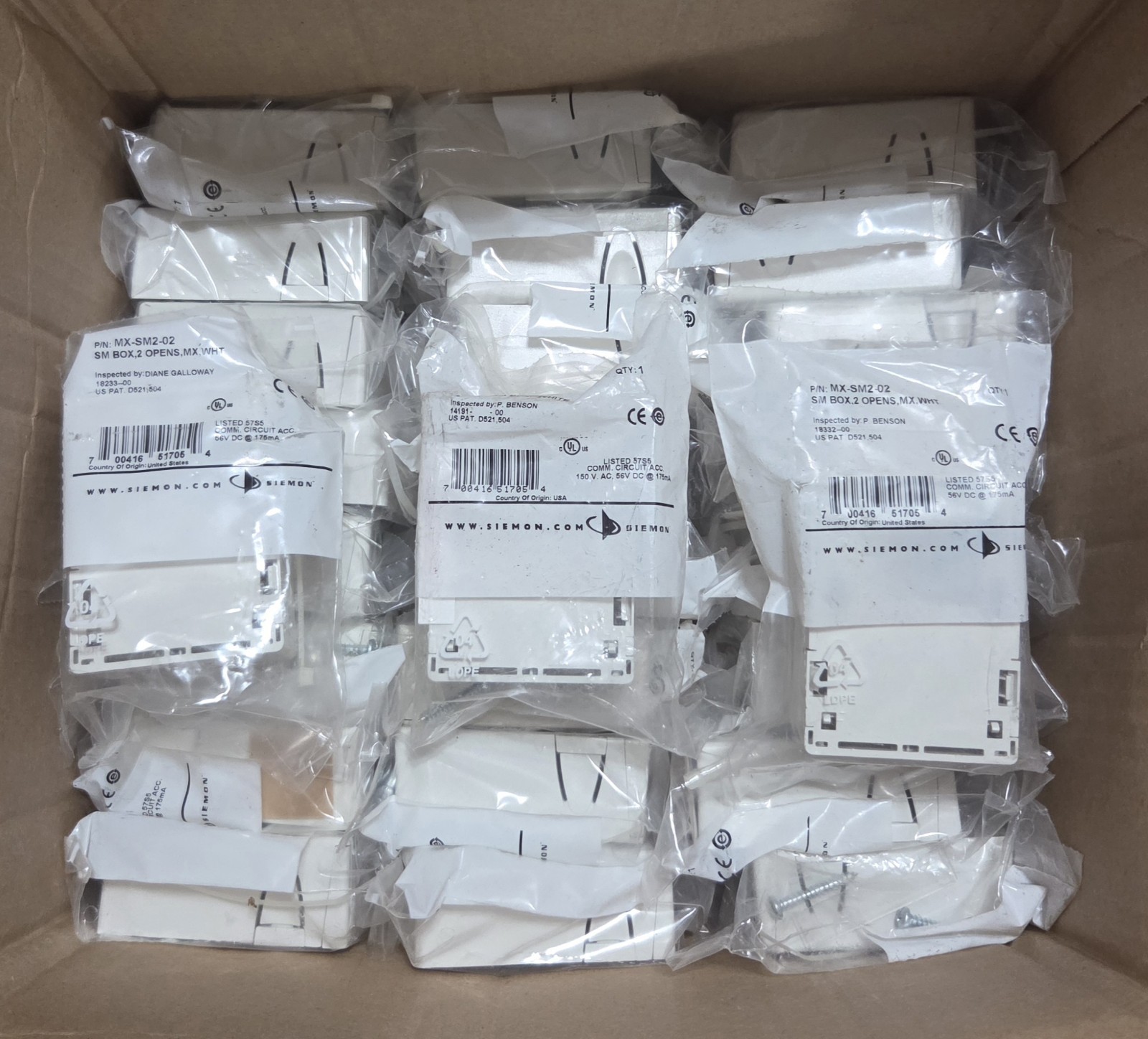 Siemon MX-SM2-02 2 Port Surface Mount Box White Multimedia Lot 27 New Bulk