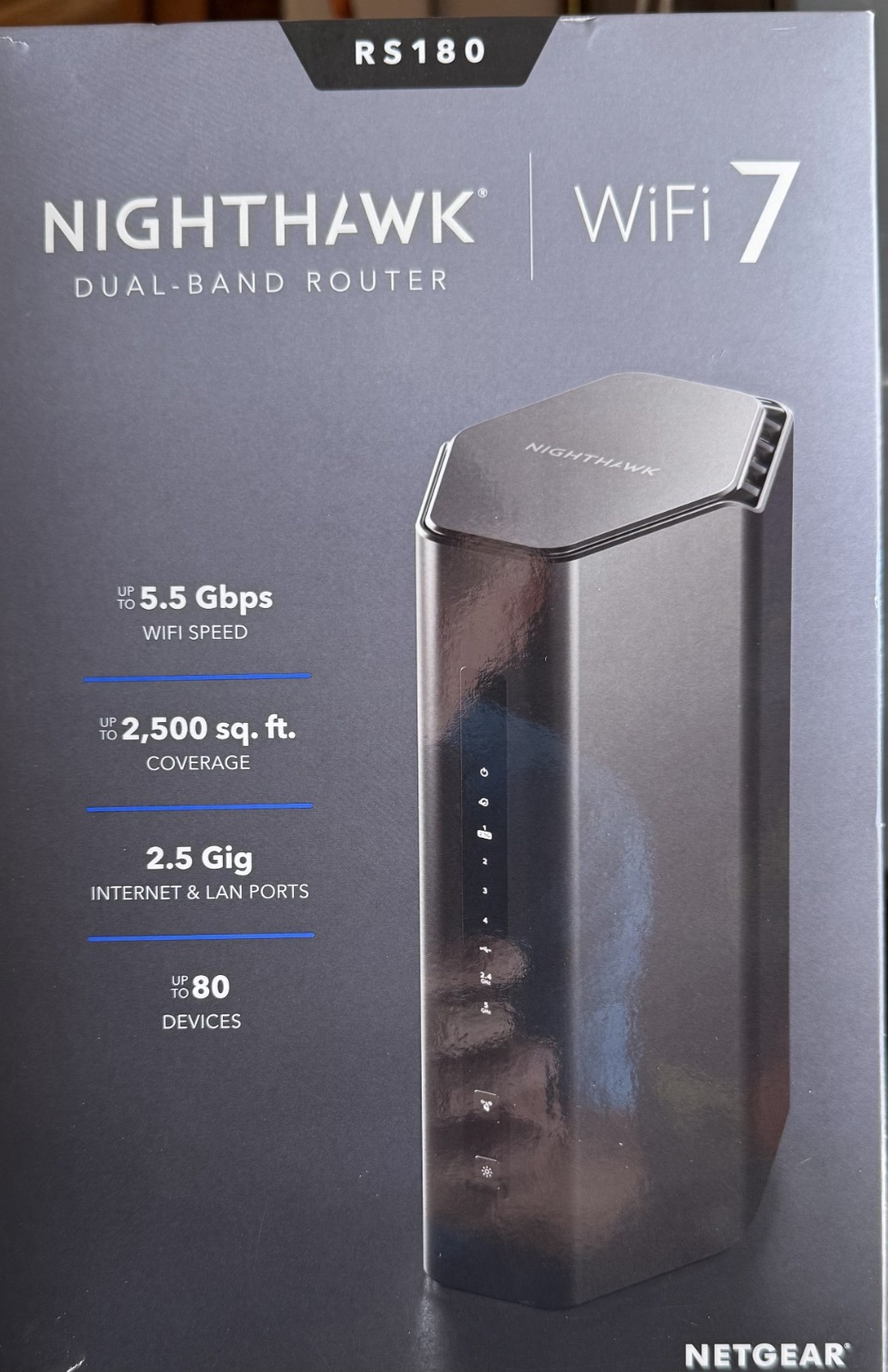 Netgear Nighthawk RS180Dual-Band WiFi 7 Router (Used)