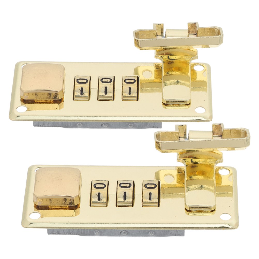 2 Pcs Golden Zinc Alloy Combination Locks For Luggage Travel Suitcase Lock