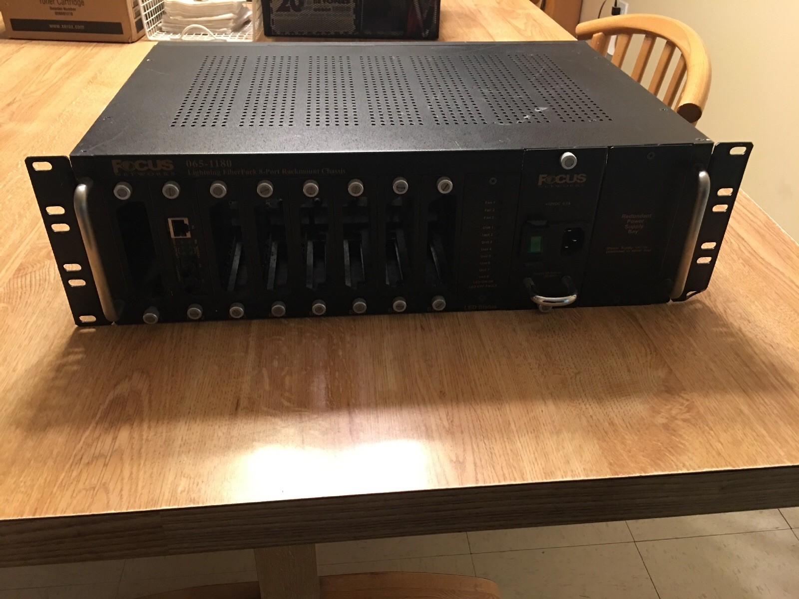 Focus Networks 065-1180 Lightning Fiber Pack 8 Port Media Converter Chassis