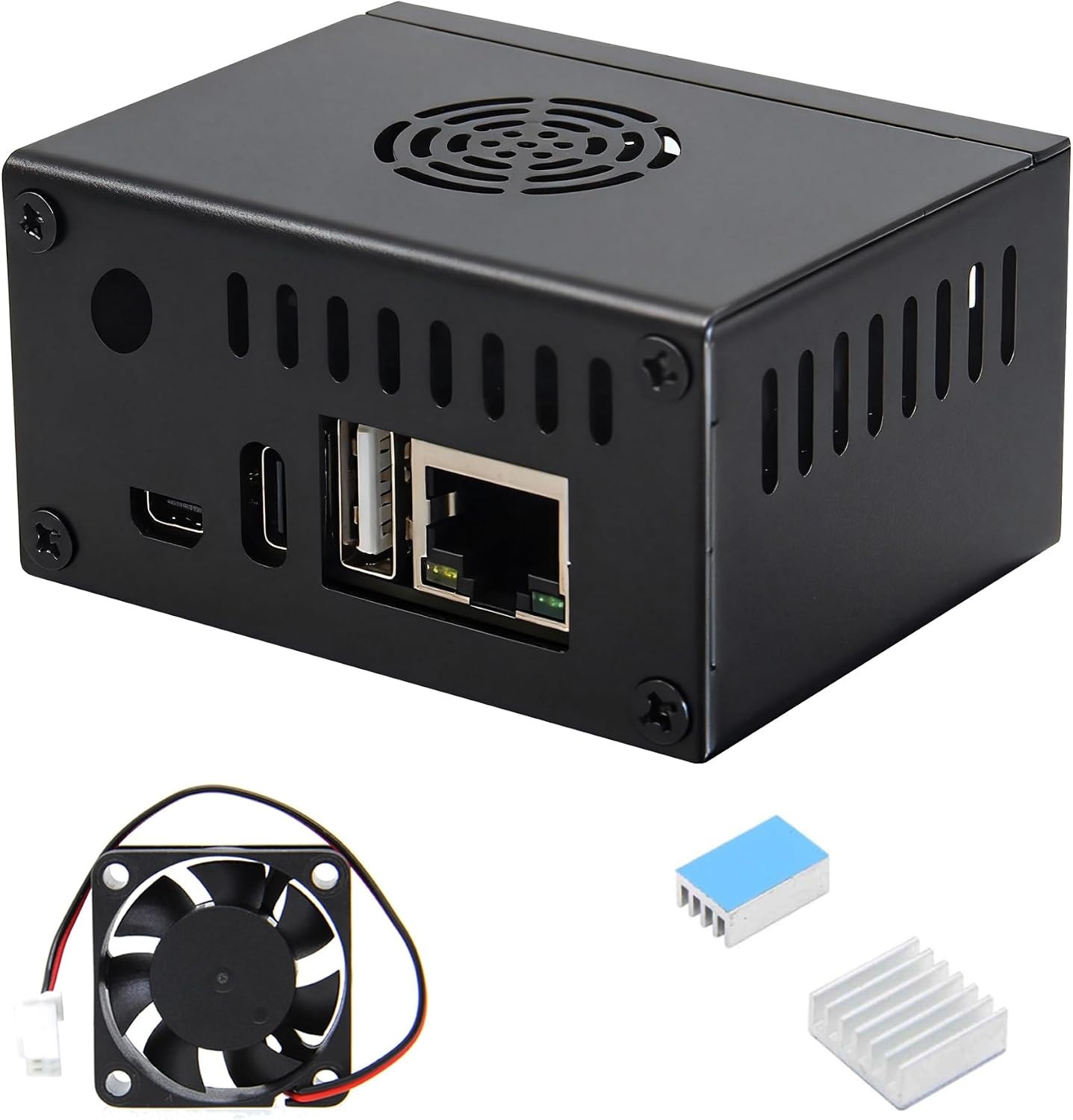 Metal Case with Cooling Fan for Orange Pi Zero 3 eleUniverse (N502)