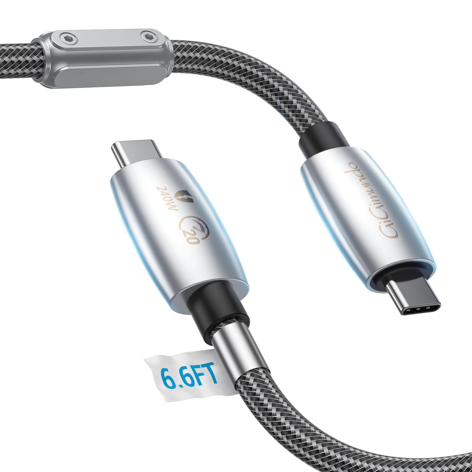 20Gbps USB 4 Cable 240W Thunderbolt 4/3 Cable 40Gbps Data Transfer 3.3ft-6.6ft