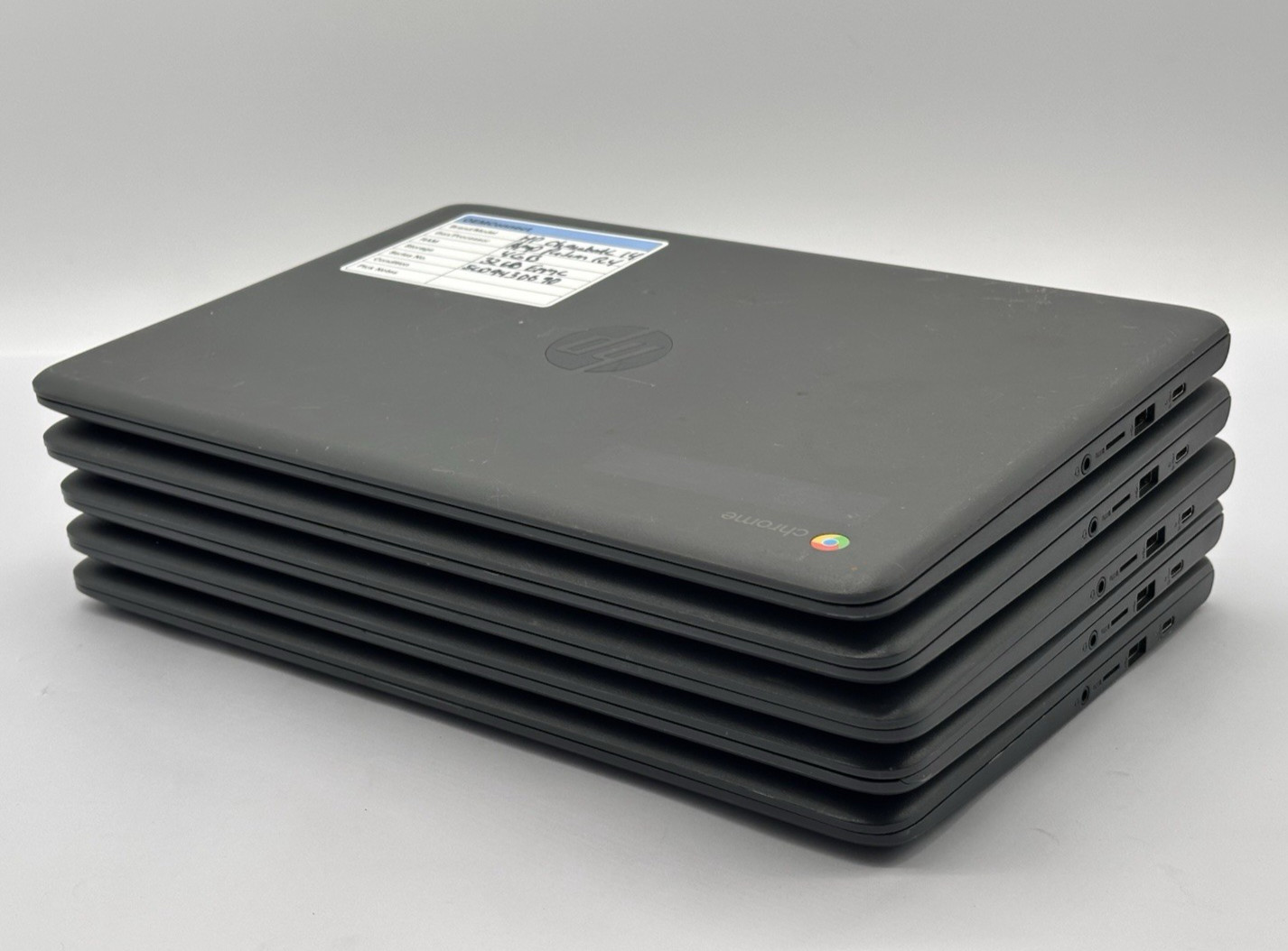 5x HP Chromebook 14-db0023dx, AMD Radeon R4, 4GB RAM, 32GB eMMC, No OS/Adapter