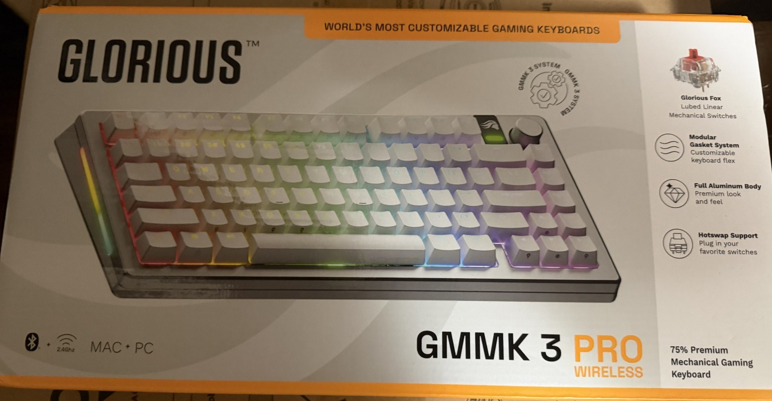 BRAND NEW Glorious Gaming GMMK 3 PRO 75% TKL Keyboard