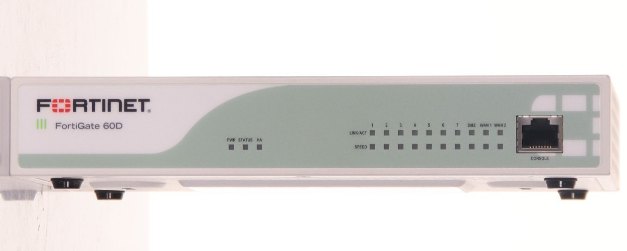 Fortinet FortiGate 60D FG-60D Firewall Security Appliance 12V w/ AC Adapter