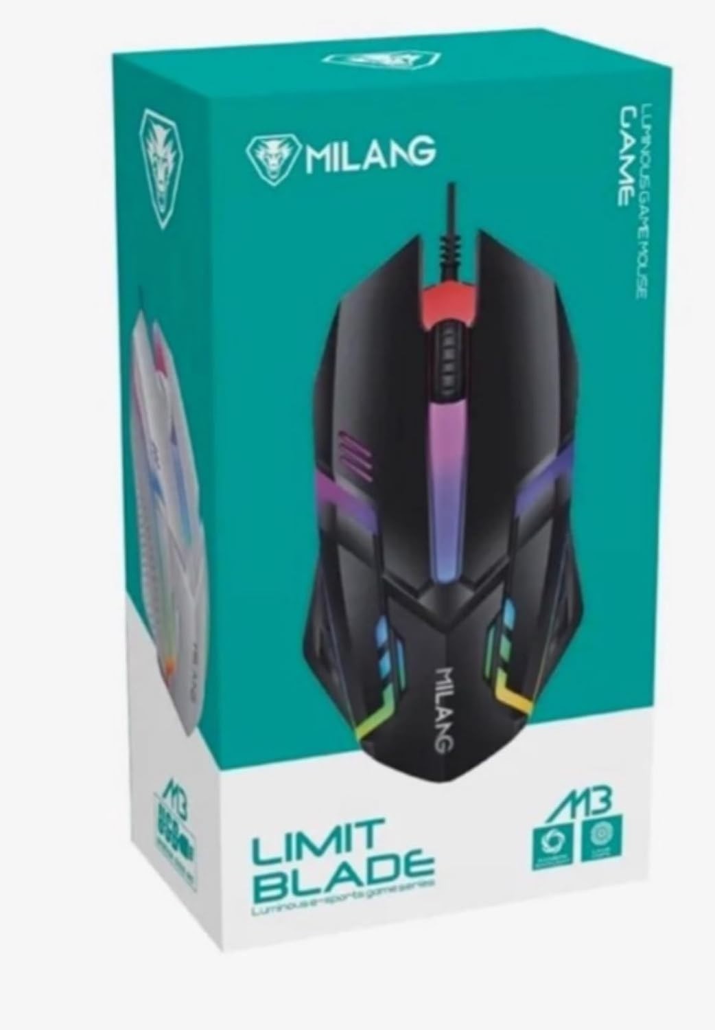 Milang M3 Limit Blade Luminous USB Game Mouse Color Black
