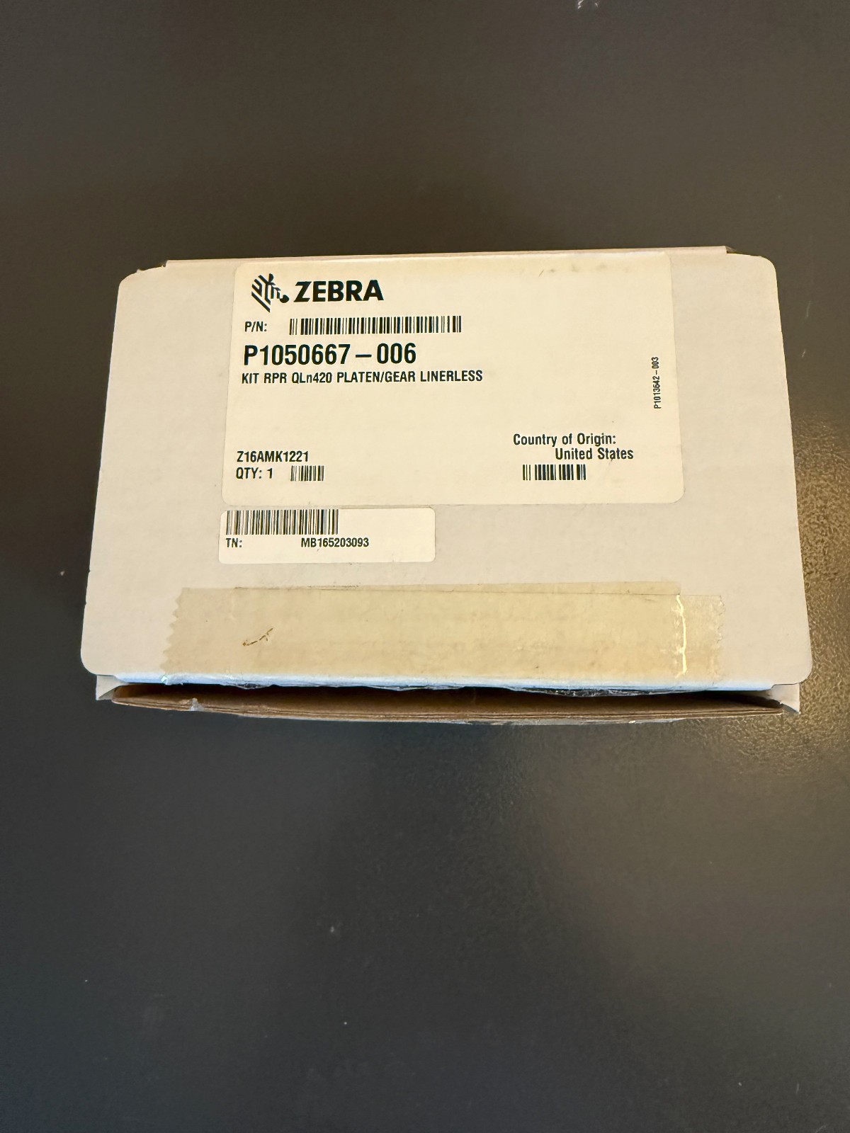 Platen Roller for Zebra QLn420 Portable Mobile Label Printer P/N P1050667-006
