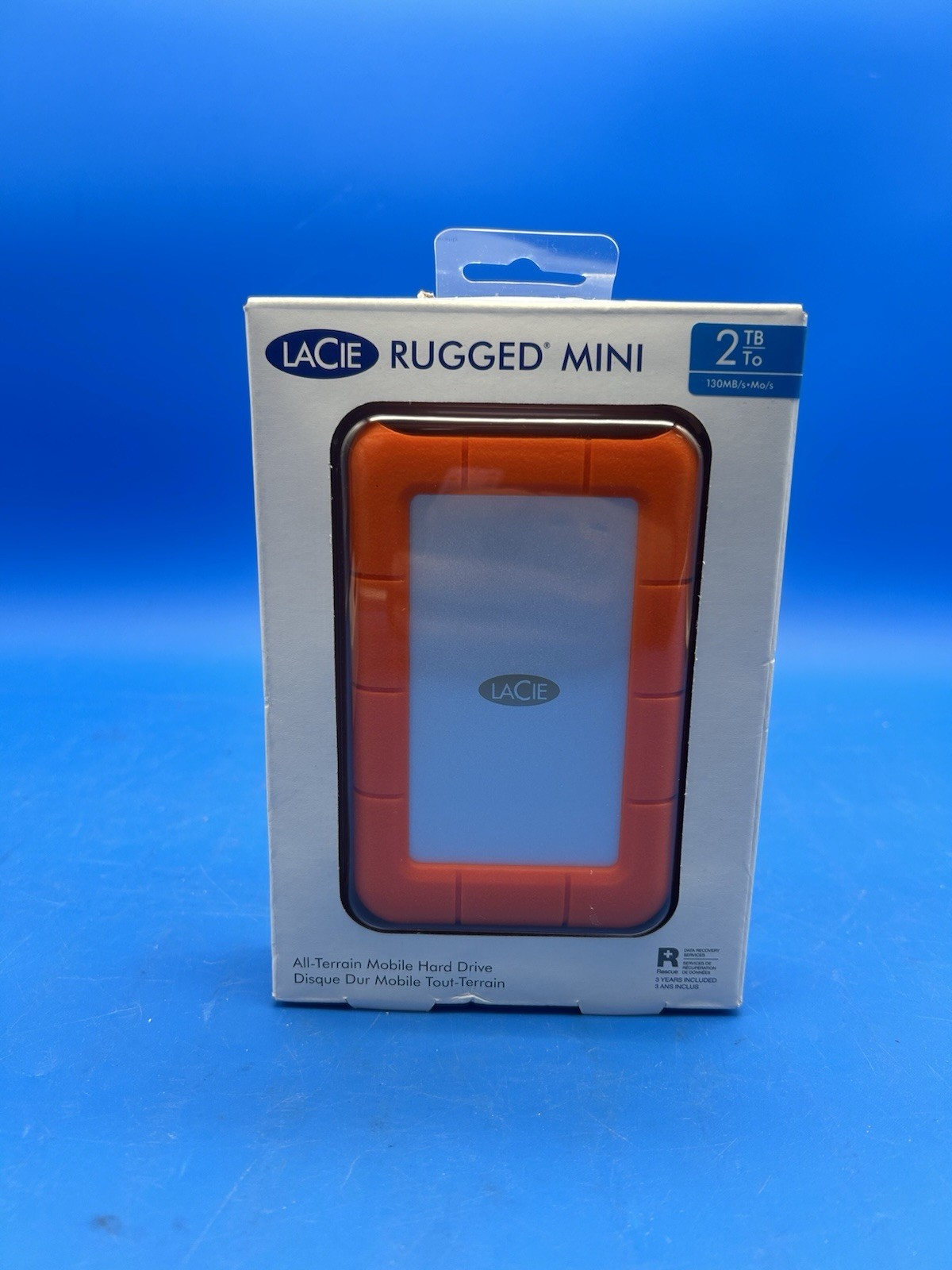 LaCie LAC9000298 Rugged Mini 2TB External Hard Drive - Orange
