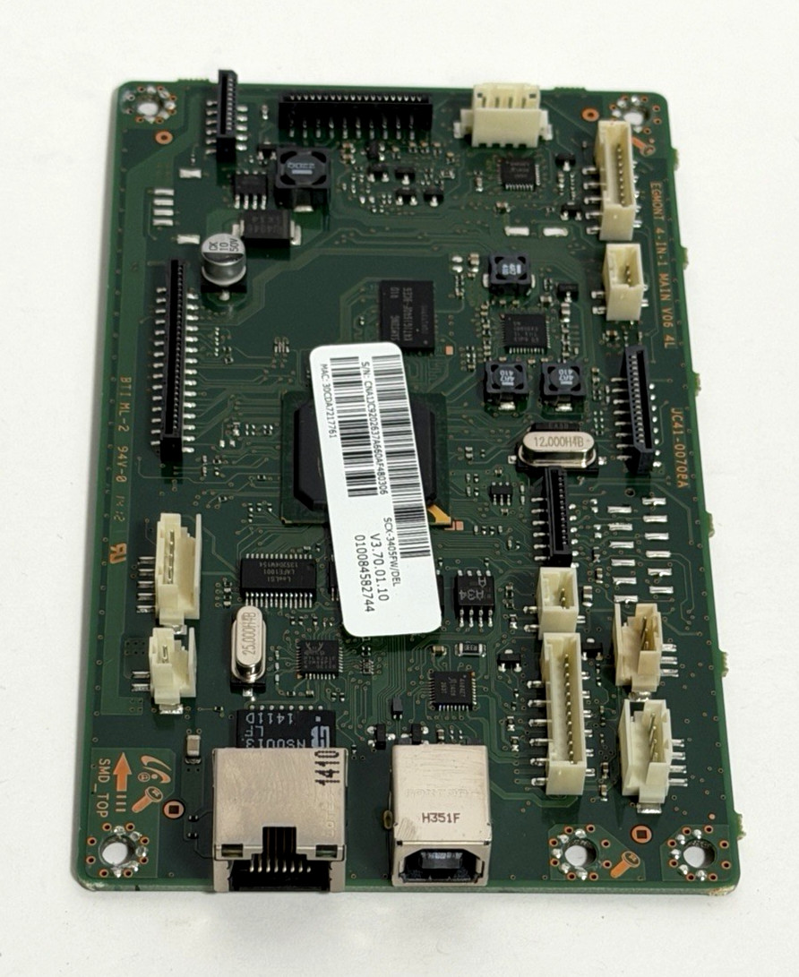 Samsung SCX-3405FW Main Formatter Board Motherboard Logic Card JC41-00702A