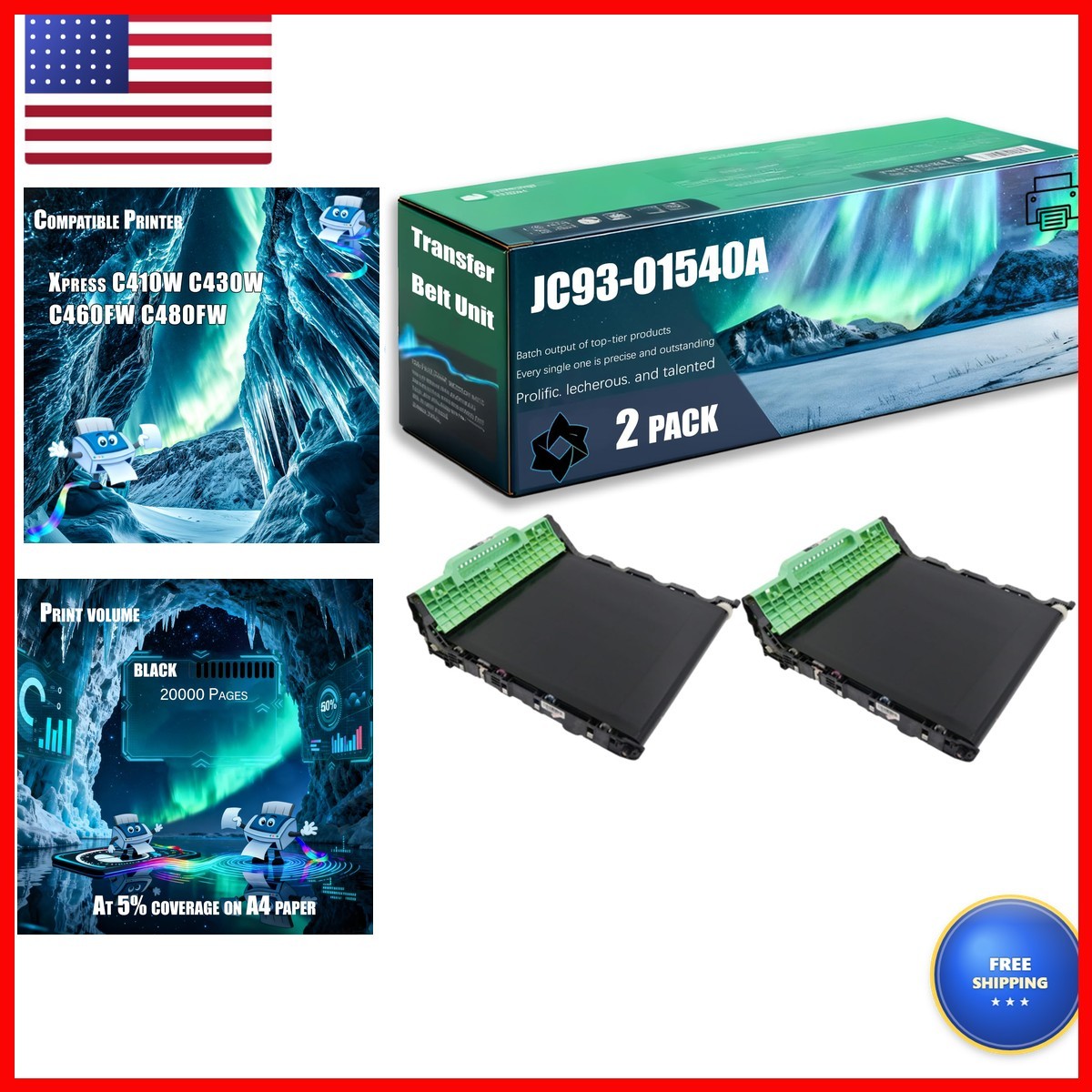 POOPE JC93-01540A Transfer Belt Unit for Samsung Xpress C410W C430W C460FW