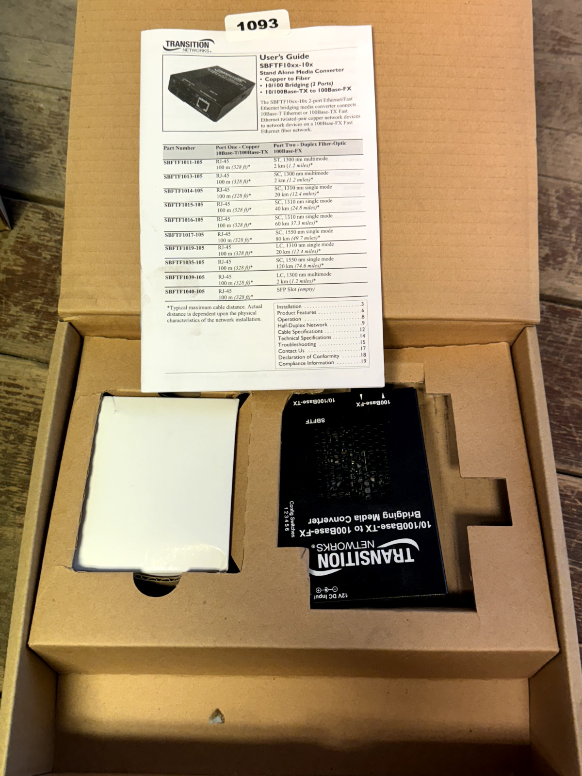 Transition Networks SBFTF Media Converter