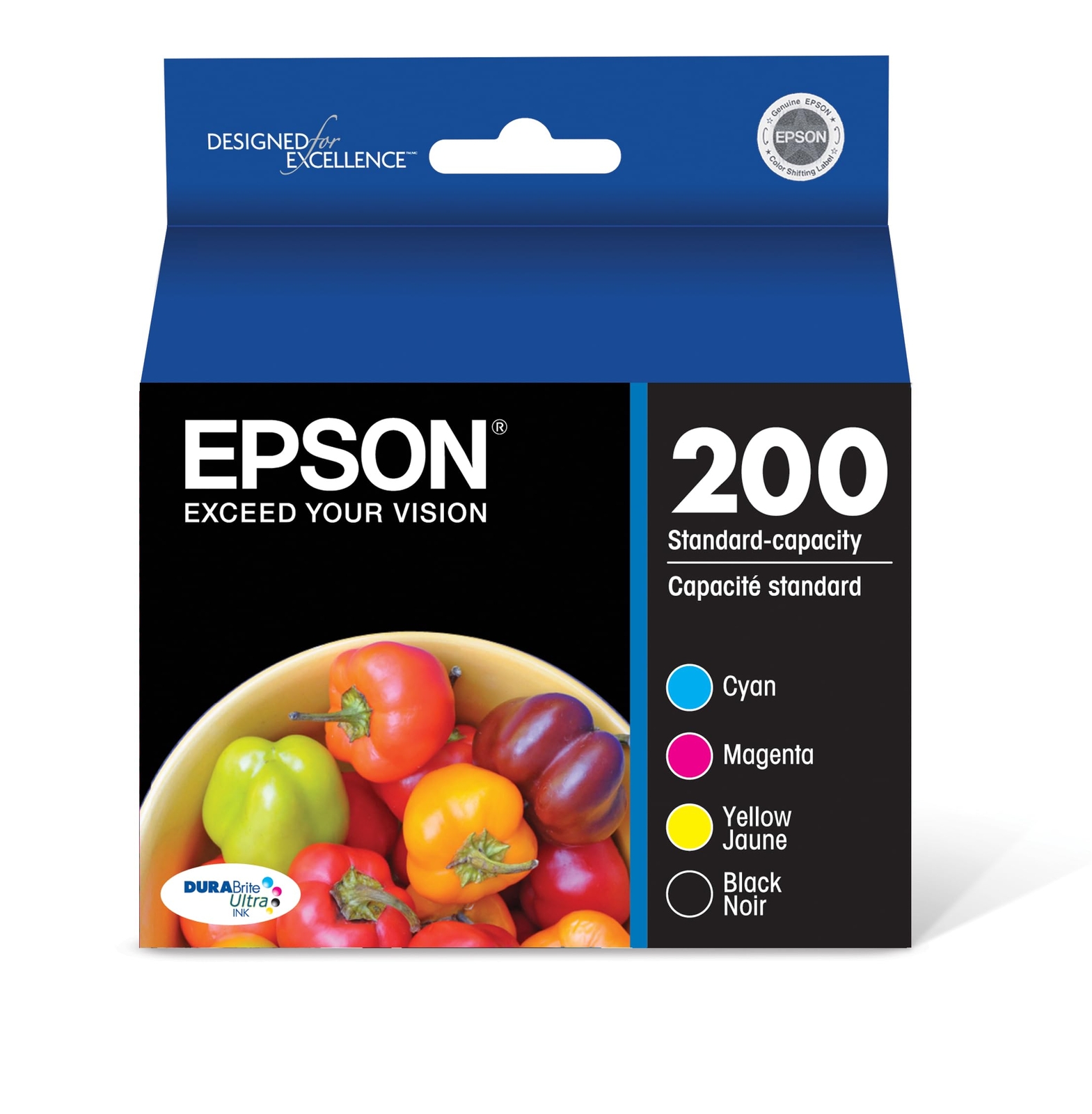 Epson T200120 4 Pack Ink Cartridges Black Cyan Magenta Yellow for Inkjet Prin...
