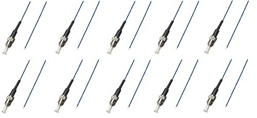 10 Pack ST APC Singlemode 9/125 Simplex Pigtail Fiber Optic 1M 0.9 Mil Adapter