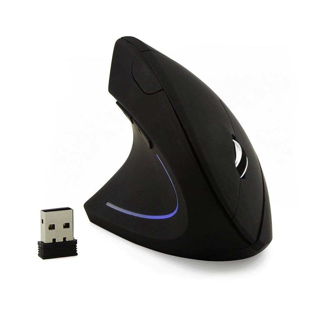 Wireless Mouse Ergonomic Vertical Left-Handed Mouse Ergo LED Light High Preci...