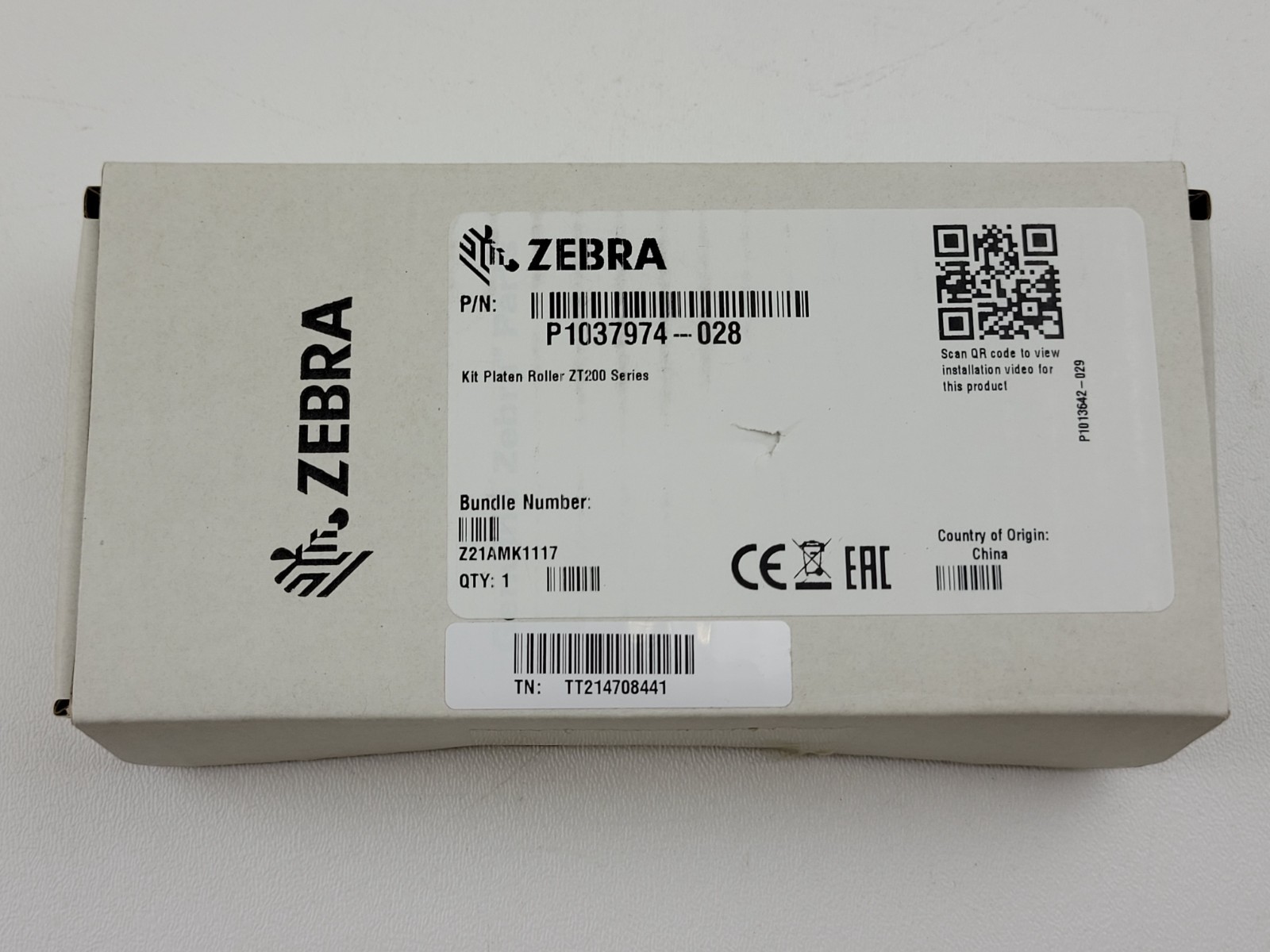 NEW OEM Zebra P1037974-028 ZT200 Series Platen Roller