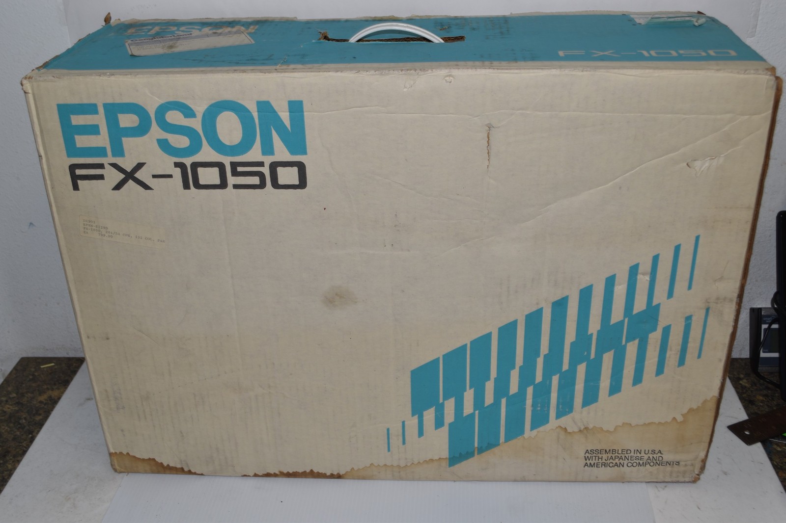 EPSON FX-1050 DOT MATRIX PRINTER  ORIGINAL BOX  ONLY -VINTAGE  (WSA83)