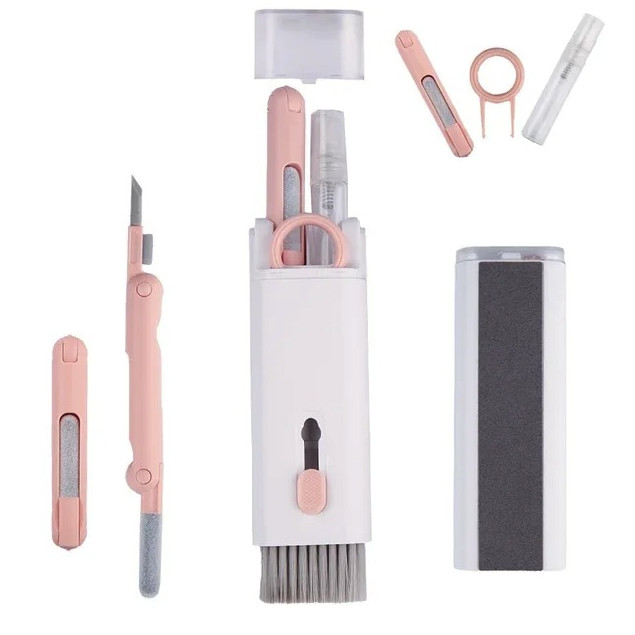 7 in 1 Keyboard Cleaner Kit Earphone Cleaning Pen Brush Keycap Tool - NEW