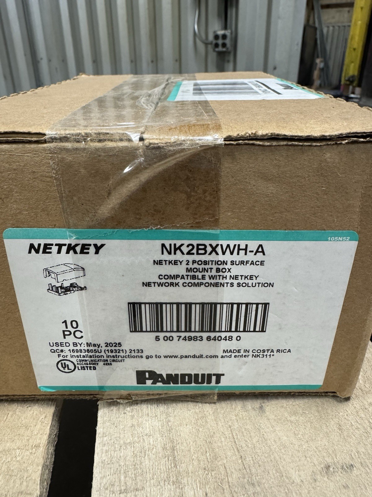 LOT 10 Panduit NetKey 2 Position Surface Mount Box NK2BXWH-A Network Components 