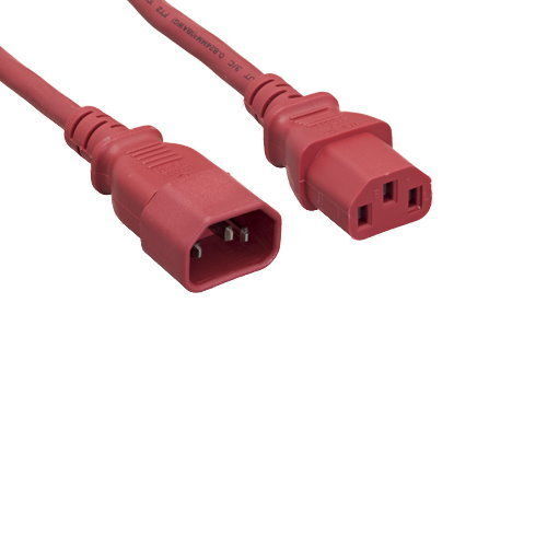 3' Red Power Cable for HP FLEXFABRIC 5900 5900CP 5940 5945 5980 Jumper Cord