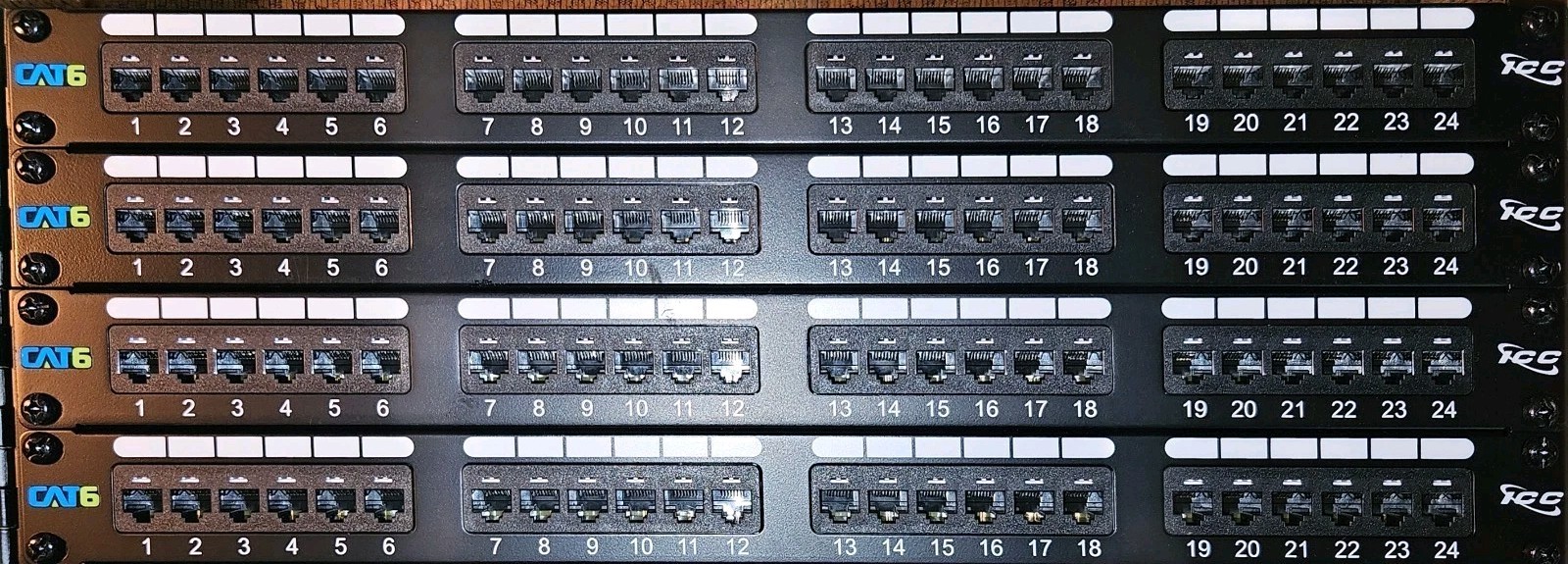 NEW ICMPP2460V Patch Panel, Cat 6, 24-Port, 1RMS