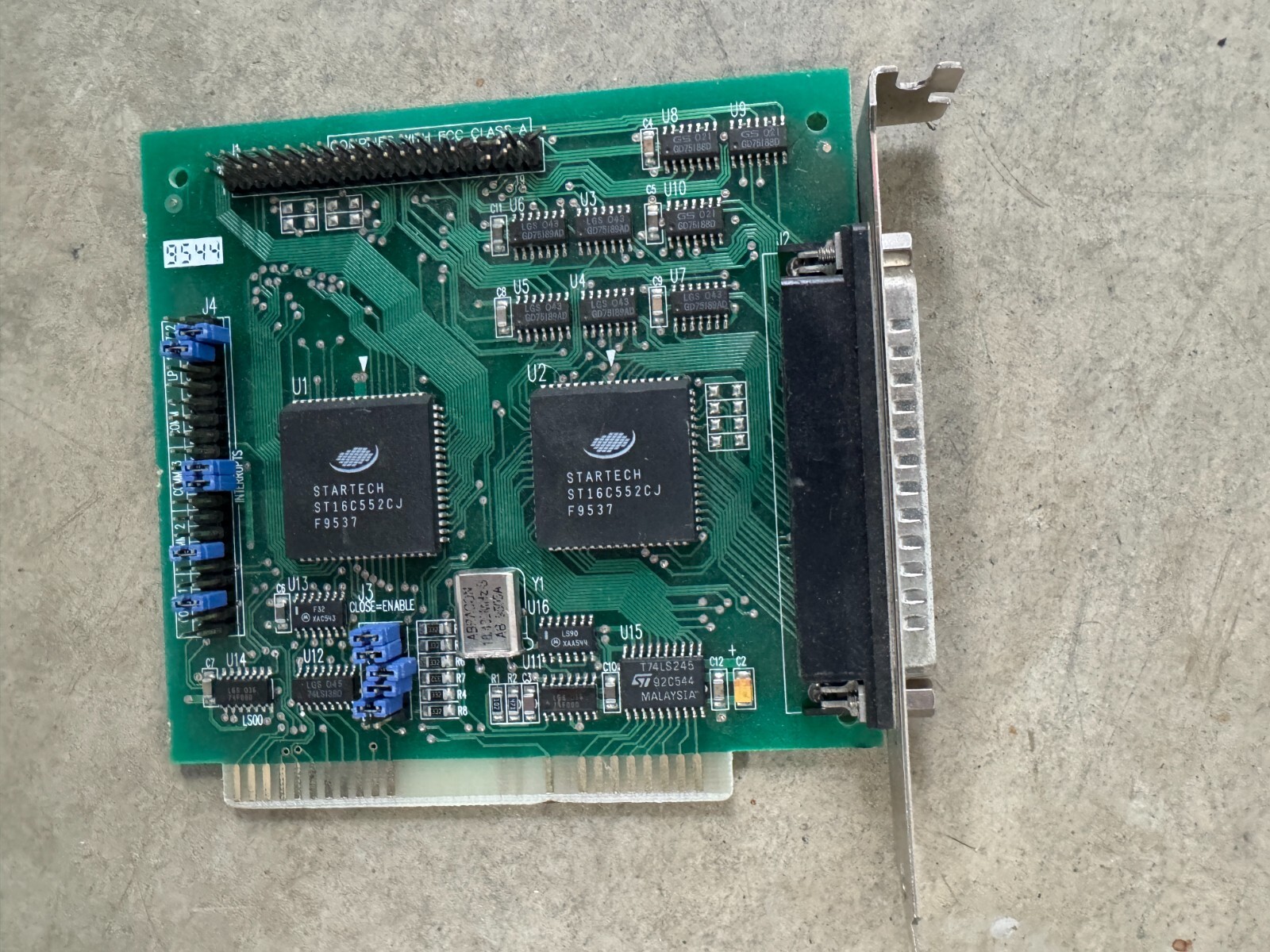 Startech ST16C552CJ Vintage 4-Port ISA Serial Card
