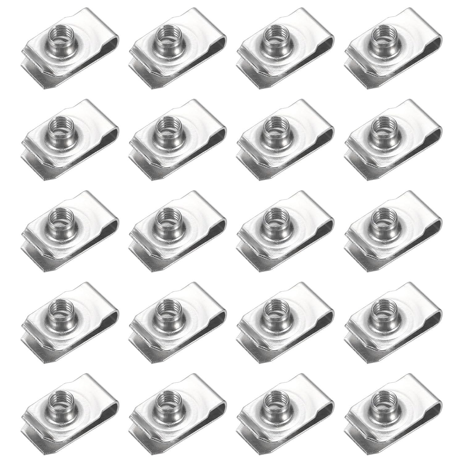 20 Pack M6 U Style Clip On Nuts 304 Stainless Steel U Type Fasteners