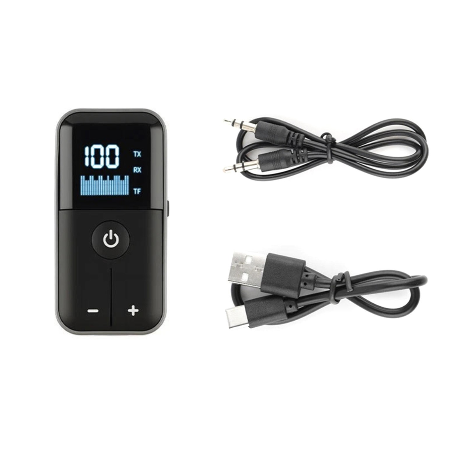 Bluetooth 5.4 Transmitter and Receiver with Digital Display 3.5mm Aux Adapter