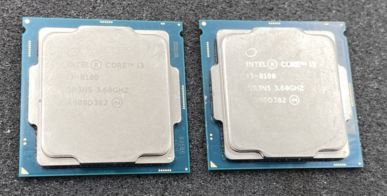 LOT OF 2 Intel Core i3-8100 3.60 GHz LGA 1151 Desktop CPU Processor SR3N5