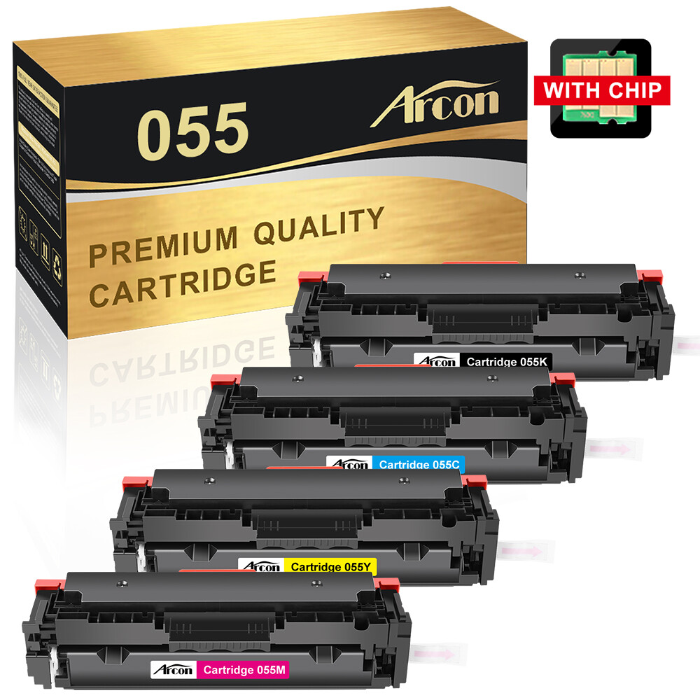 4PK For Canon Cartridge 055 Toner Color ImageClass MF741cdw MF743cdw With Chip