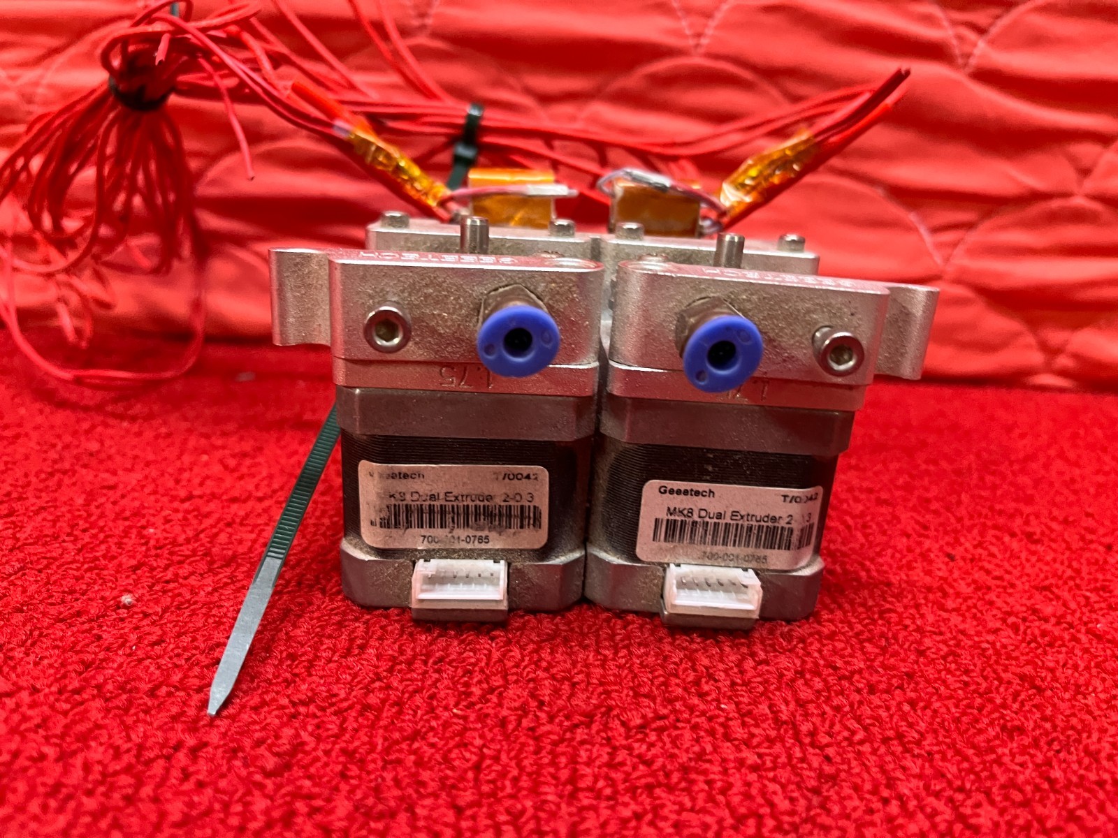 Used Pair of Geeetech MK8 Dual Extruder 3D Printers Good Condition