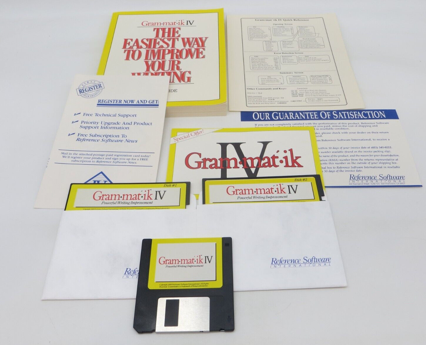 GRAM-MAT-IK IV 5.25" & 3.5" Floppy Disk 1989 Computer Software Discs vtg