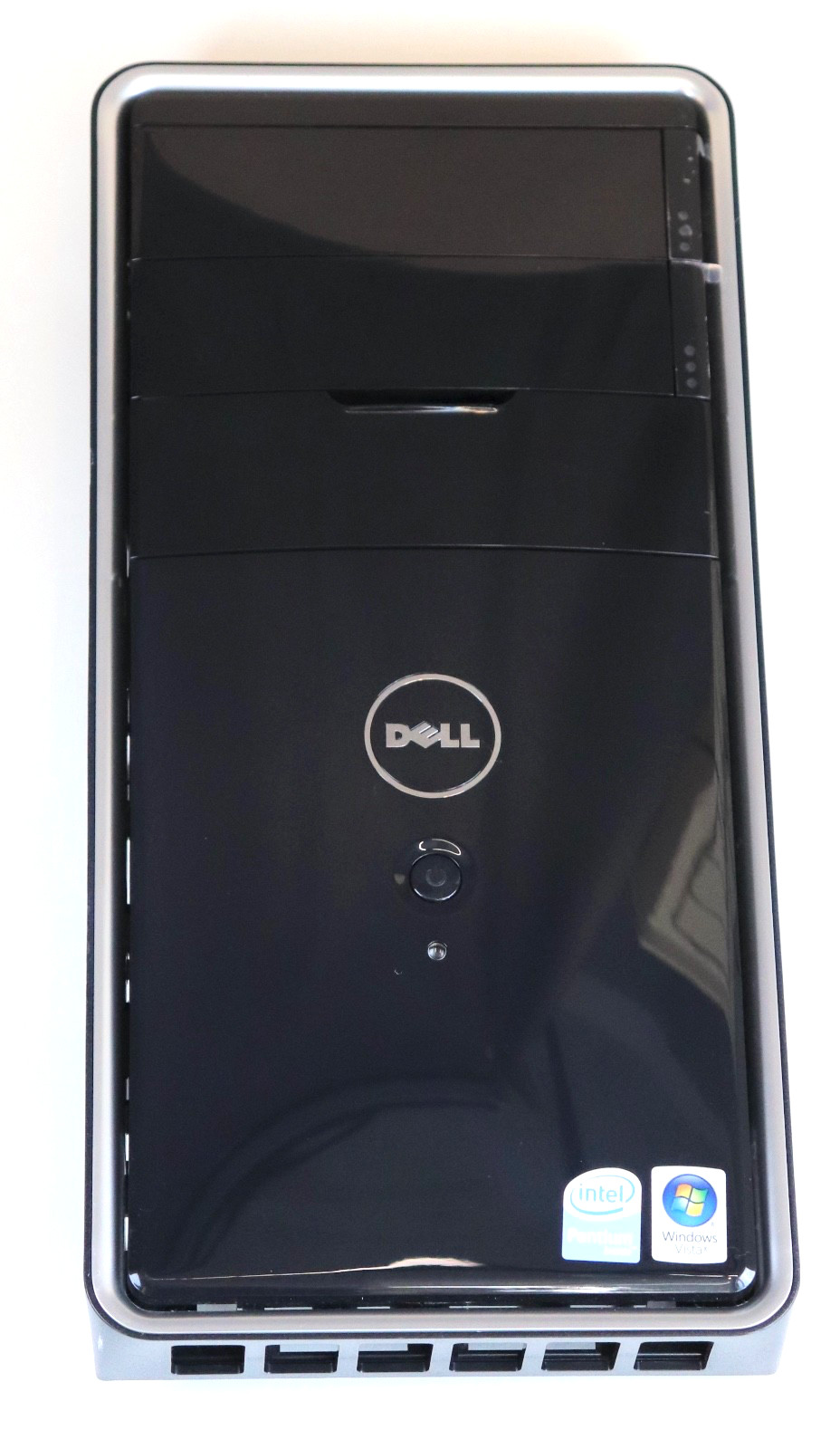 Dell Inspiron 537 Desktop Tower Front Panel Faceplate Black Cover EUC