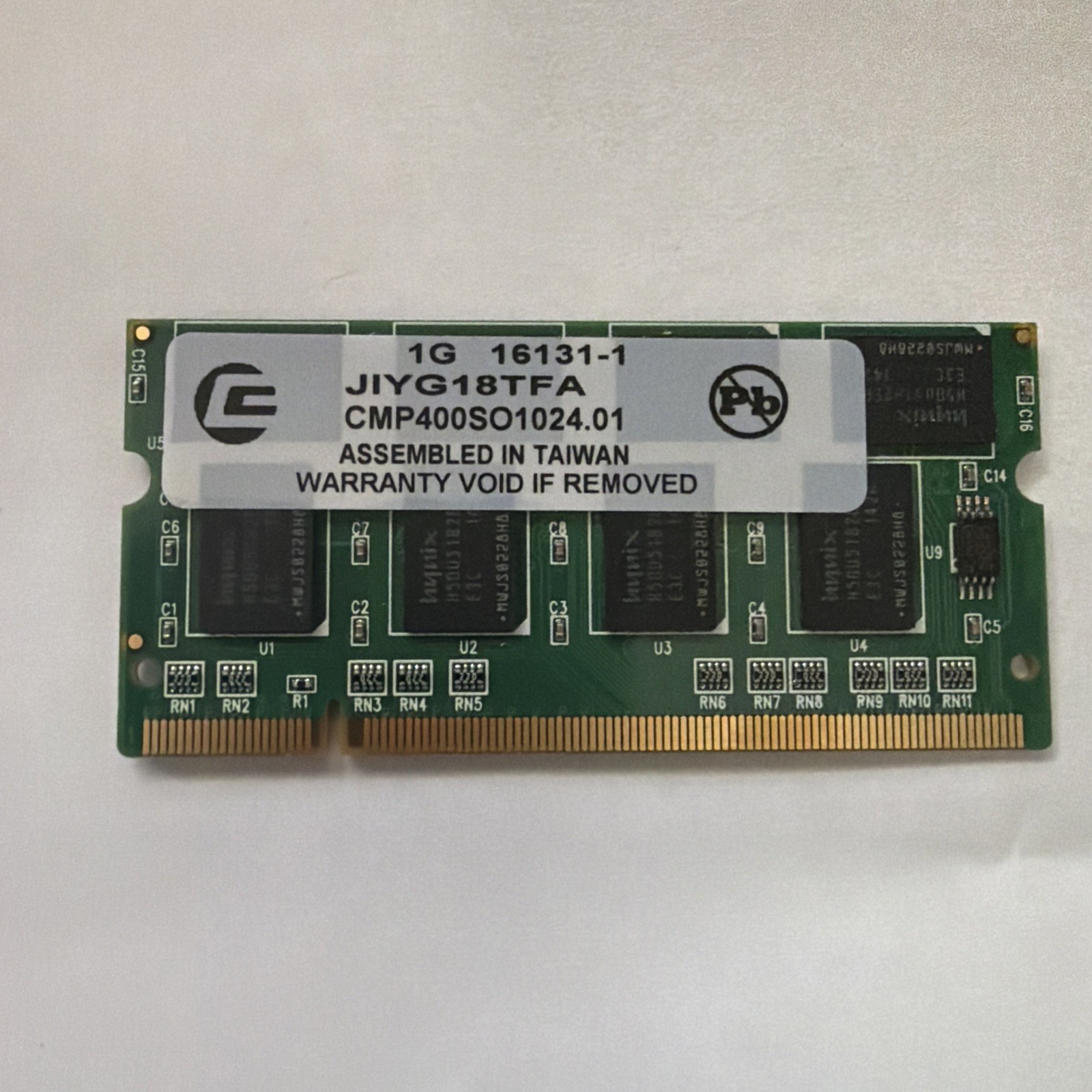 1GB DDR-400MHz PC3200 Non-ECC Unbuff SODIMM - Centon - CMP400SO1024.01 JIYG18TFA