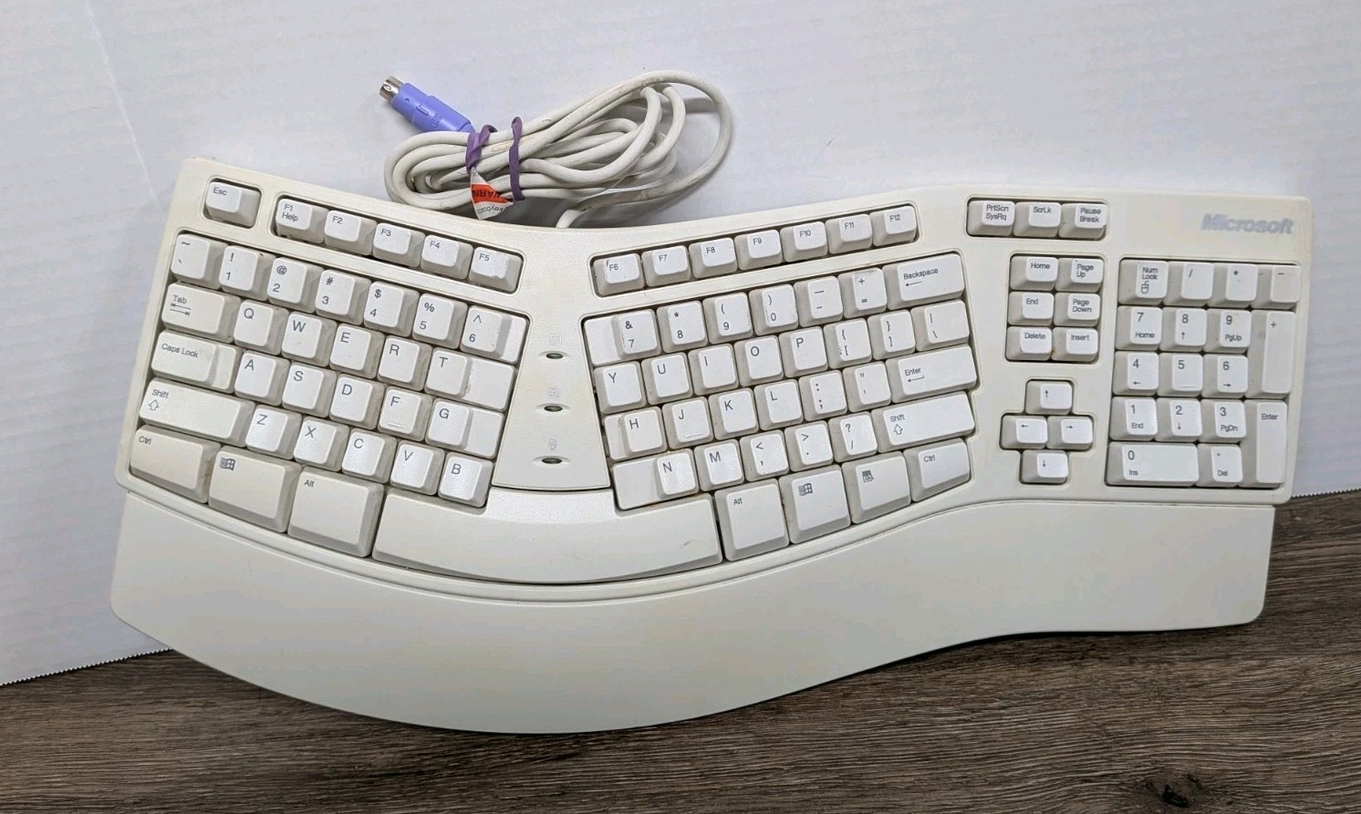 Microsoft Natural Elite Keyboard KU-0045 X06-19331 Wired PS/2 Vintage Tested