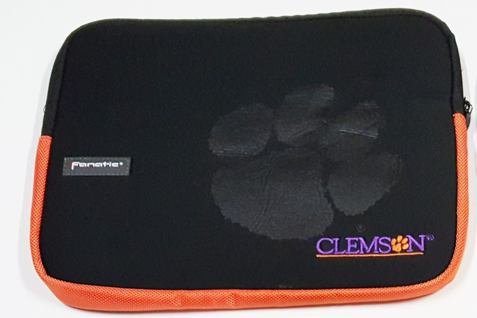 Clemson Imprinted NetBook Tablet Sleeve Bag Fits 9" - 11" 2Pocket Logo Ghosting