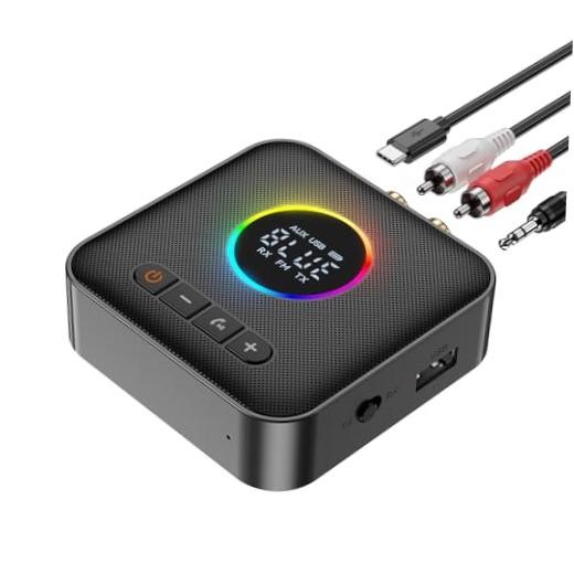 M10 RGB Upgraded Bluetooth 5.4 Audio Receiver Transmitter for TV Home
