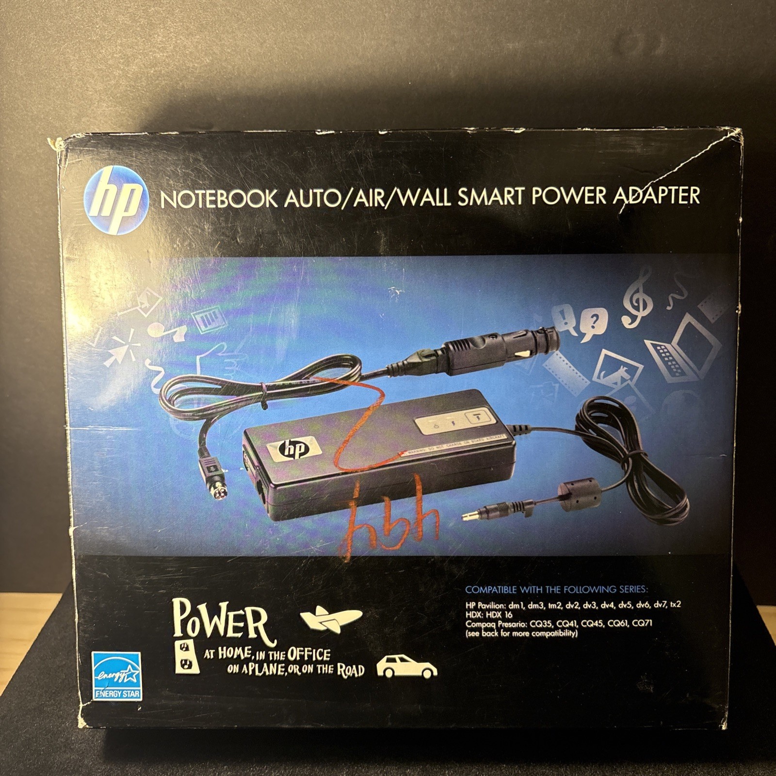 New Hp 90W Ac/ Auto/ Air Smart Adapter