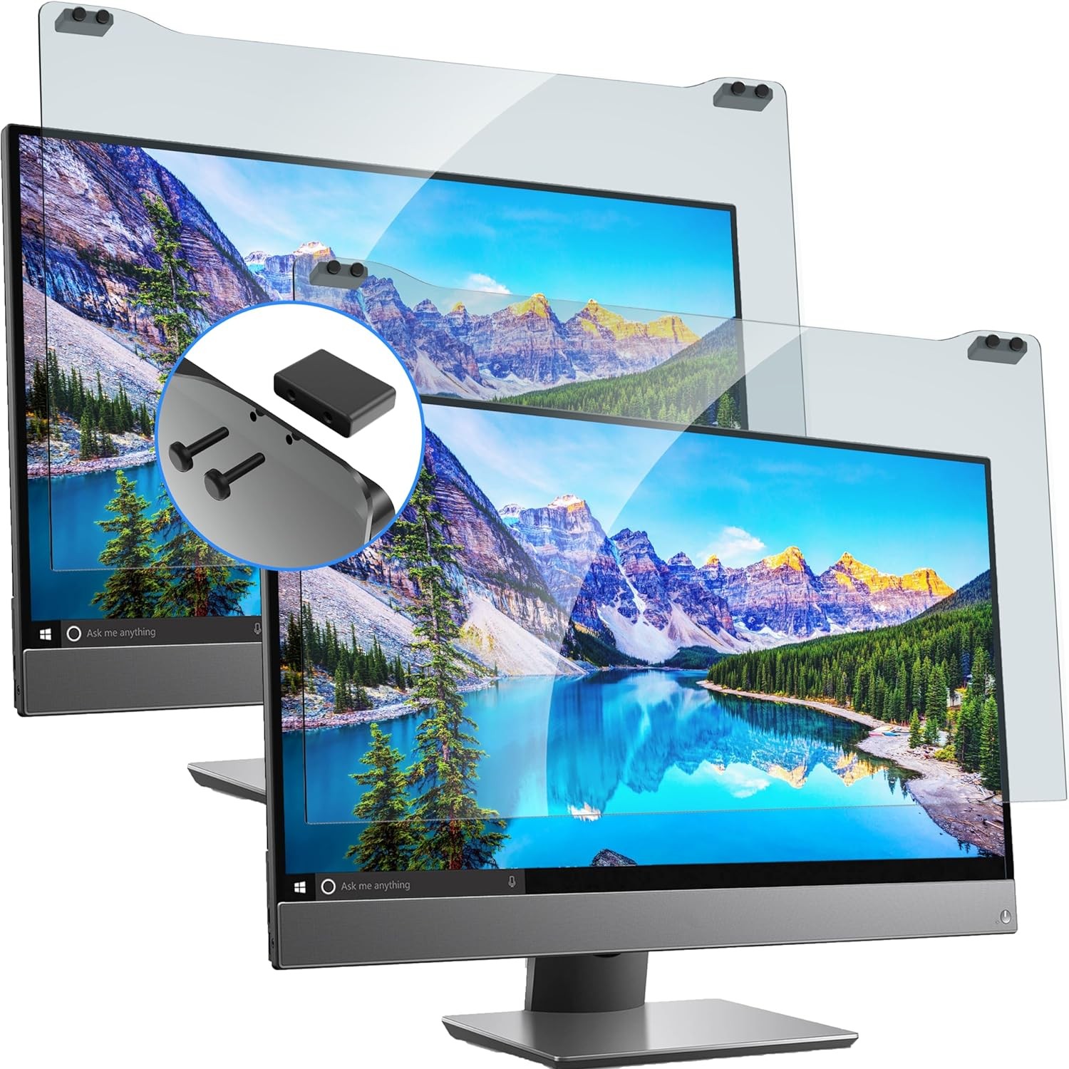 ZYY 2 Pack 27 Inch Diagonal Computer Screen Blue Light Blocker Monitor Panel