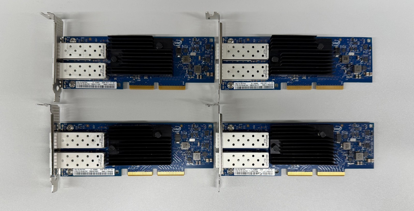 LOT OF 10x 00JY942 LENOVO INTEL 10GB DUAL PORT NETWORK ADAPTER X710-DA2