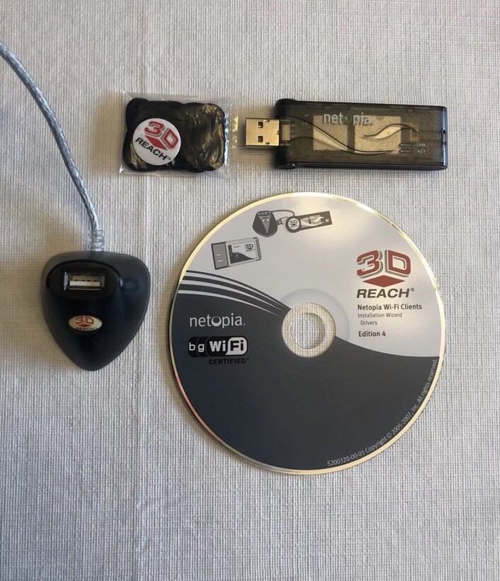 Netopia 3-D Reach Wireless Internet USB Adapter Laptop/PC Wireless USB Adapter