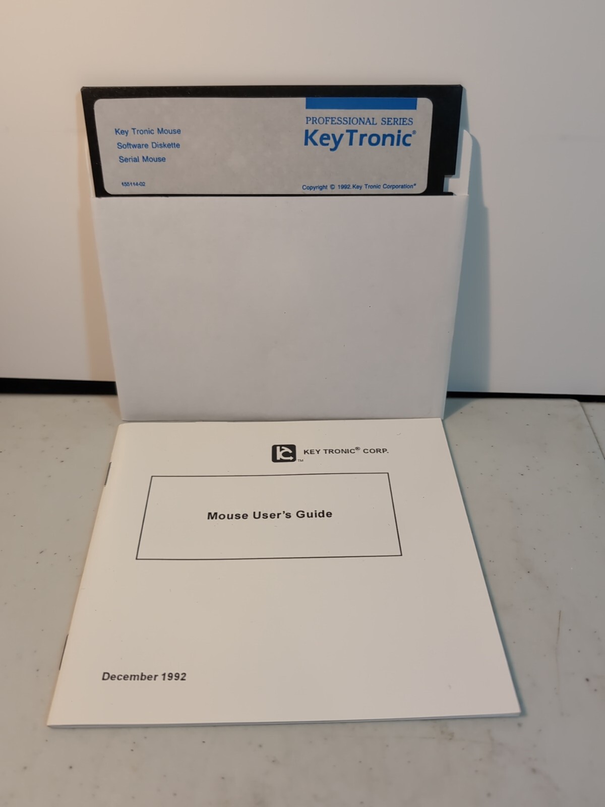 Manual & Key Tronic Mouse Software Diskette Serial Driver Version 5.25" Disc