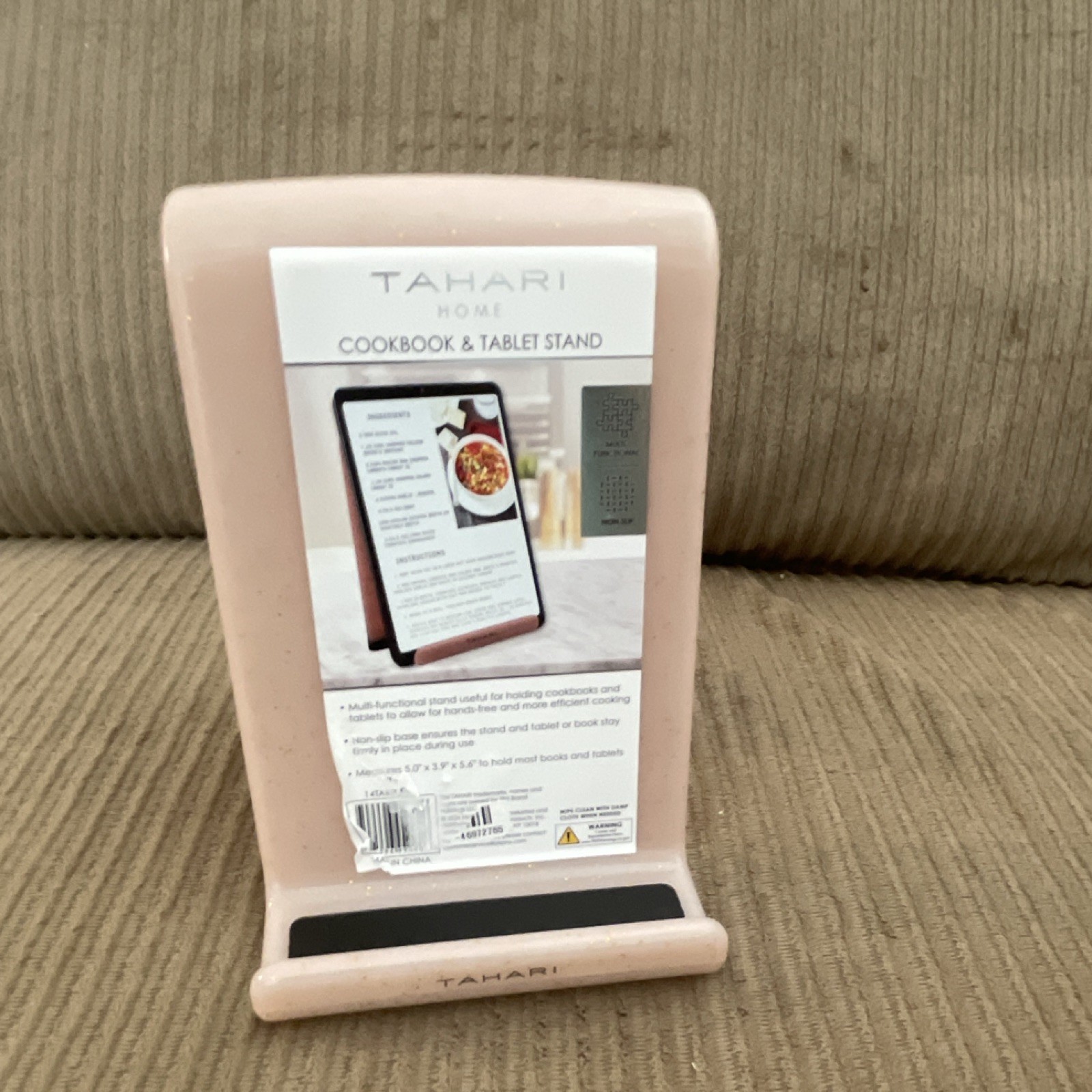 Tahari Home Tan color Cookbook & Tablet Stand