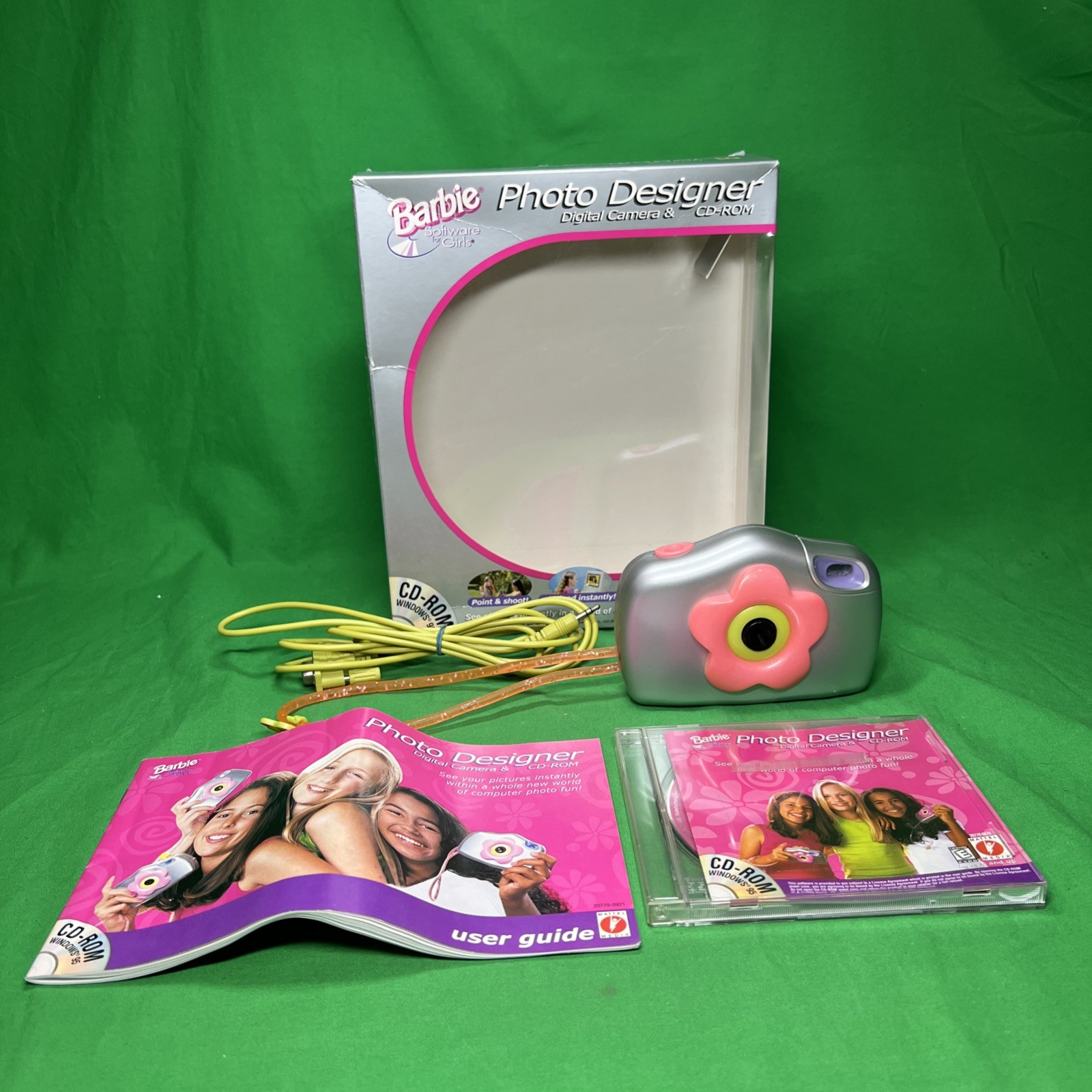 Vintage 1998 Barbie Photo Designer Digital Camera & CD-ROM Computer