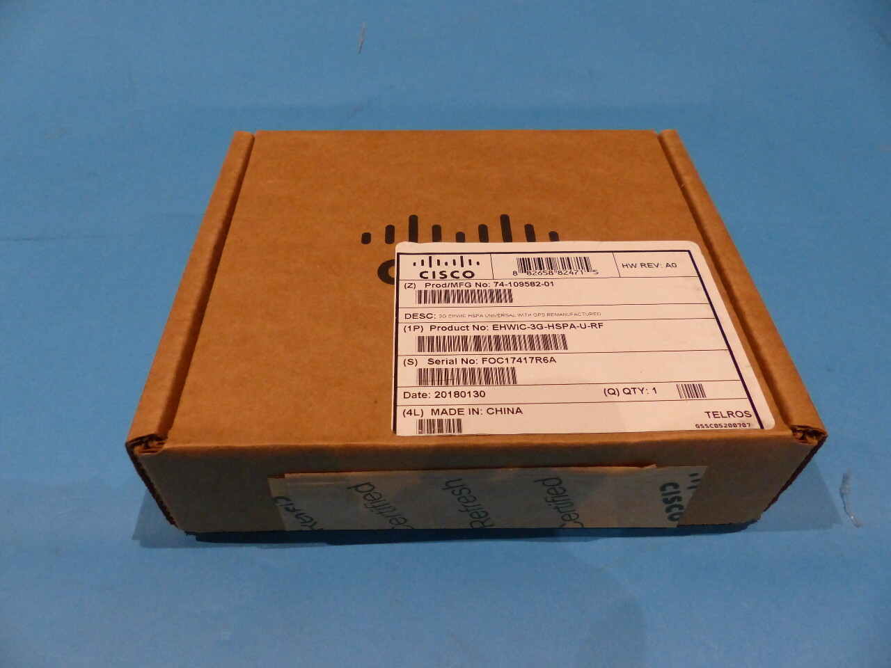 CISCO EHWIC-3G-HSPA-U-RF HIGH-SPEED WAN BACKUP INTERFACE CARD 890367  REFURBISHE
