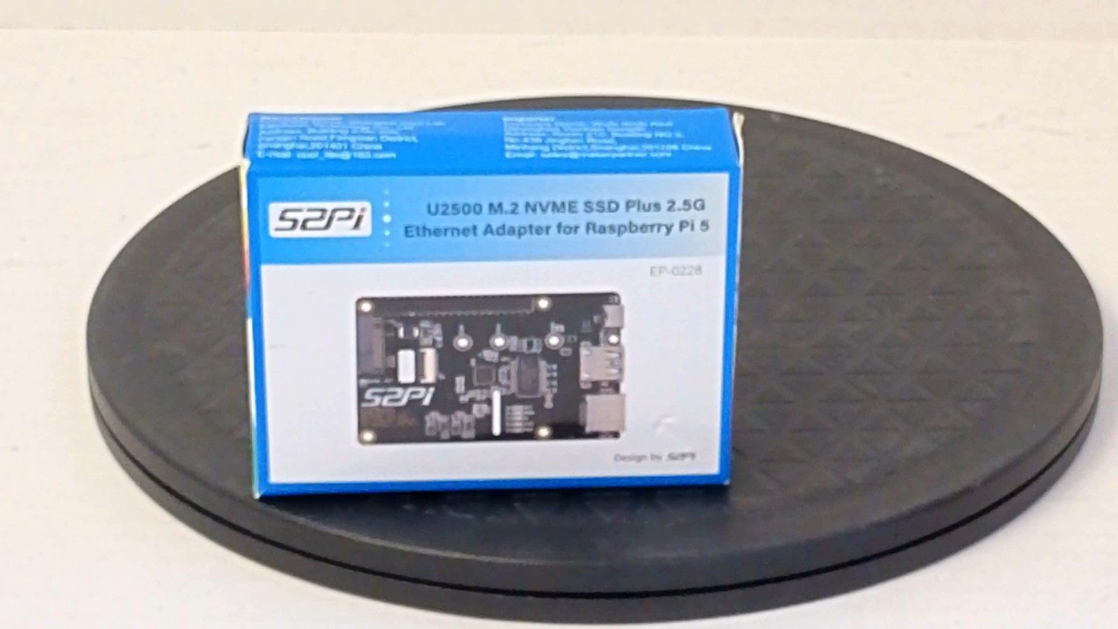 52Pi EP-0228 U2500 M.2 NVME SSD Plus 2.5G Ethernet Adapter for RPi 5