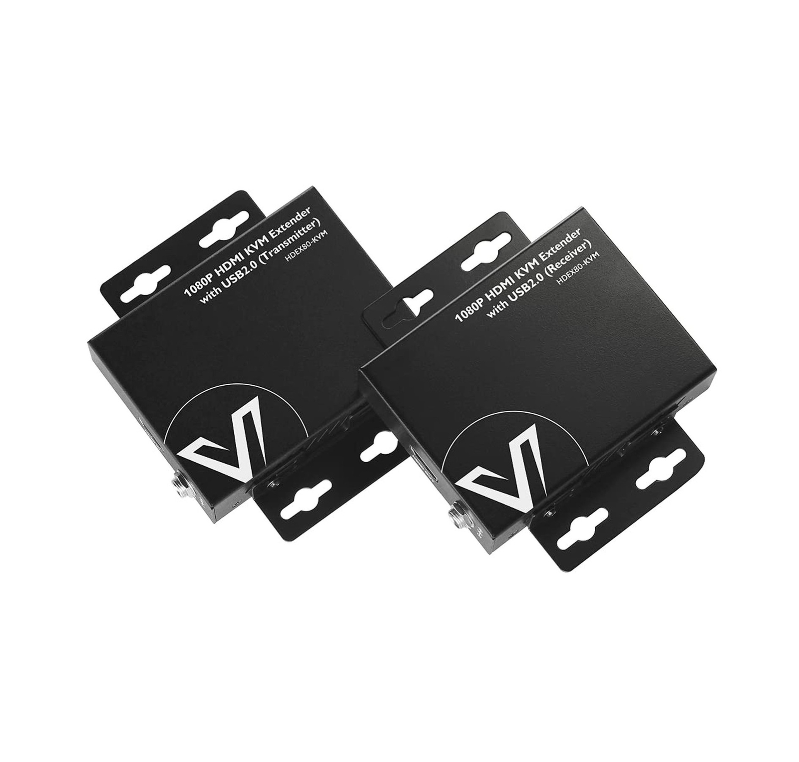 AV Access HDMI KVM USB Extender Over Cat5e/6/6a/7 260ft/80M, 2 USB 2.0 Ports,...